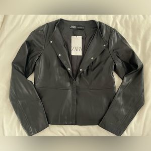 Faux leather jacket